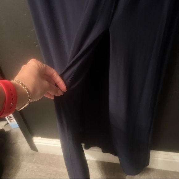 Ralph Lauren Evening sequins cap sleeves navy blue 
maxi Elegant Gown Size:16 - Picture 6 of 14